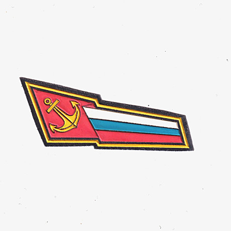 Уголок на берет резиновый триколор МП