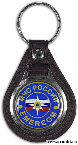 Брелок на подложке жетон смола мчс эмерком