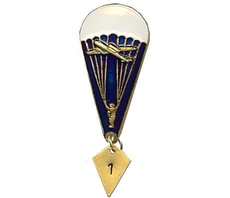 Значок парашют чистый с самолетом