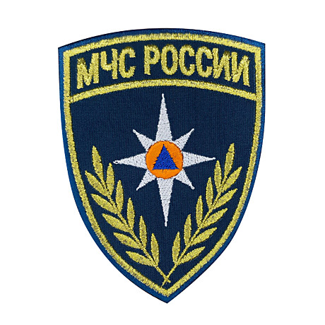 Шеврон МЧС н/об ЩИТ морская волна золото